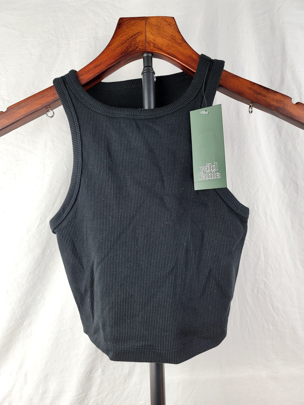 Wild Fable Women's Black Ribbed Tank Top